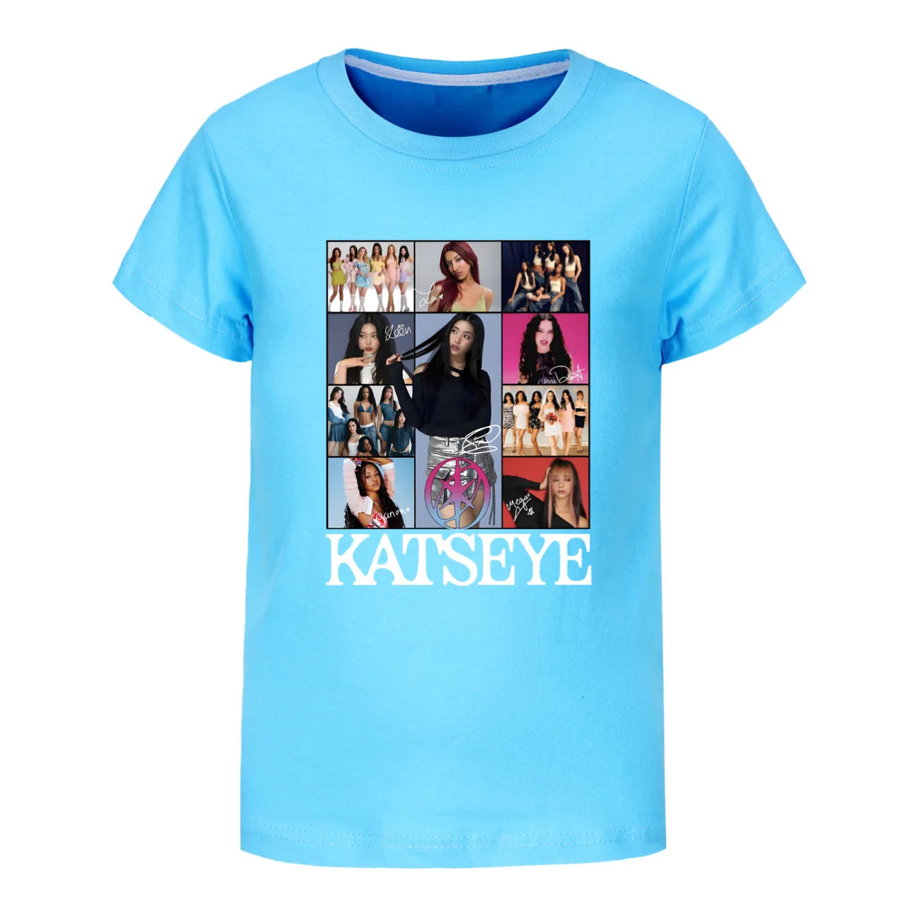 Camiseta KATSEYE Kpop para niños, ropa de verano 2026, camisetas de manga corta para niñas, ropa de calle a la moda para niños