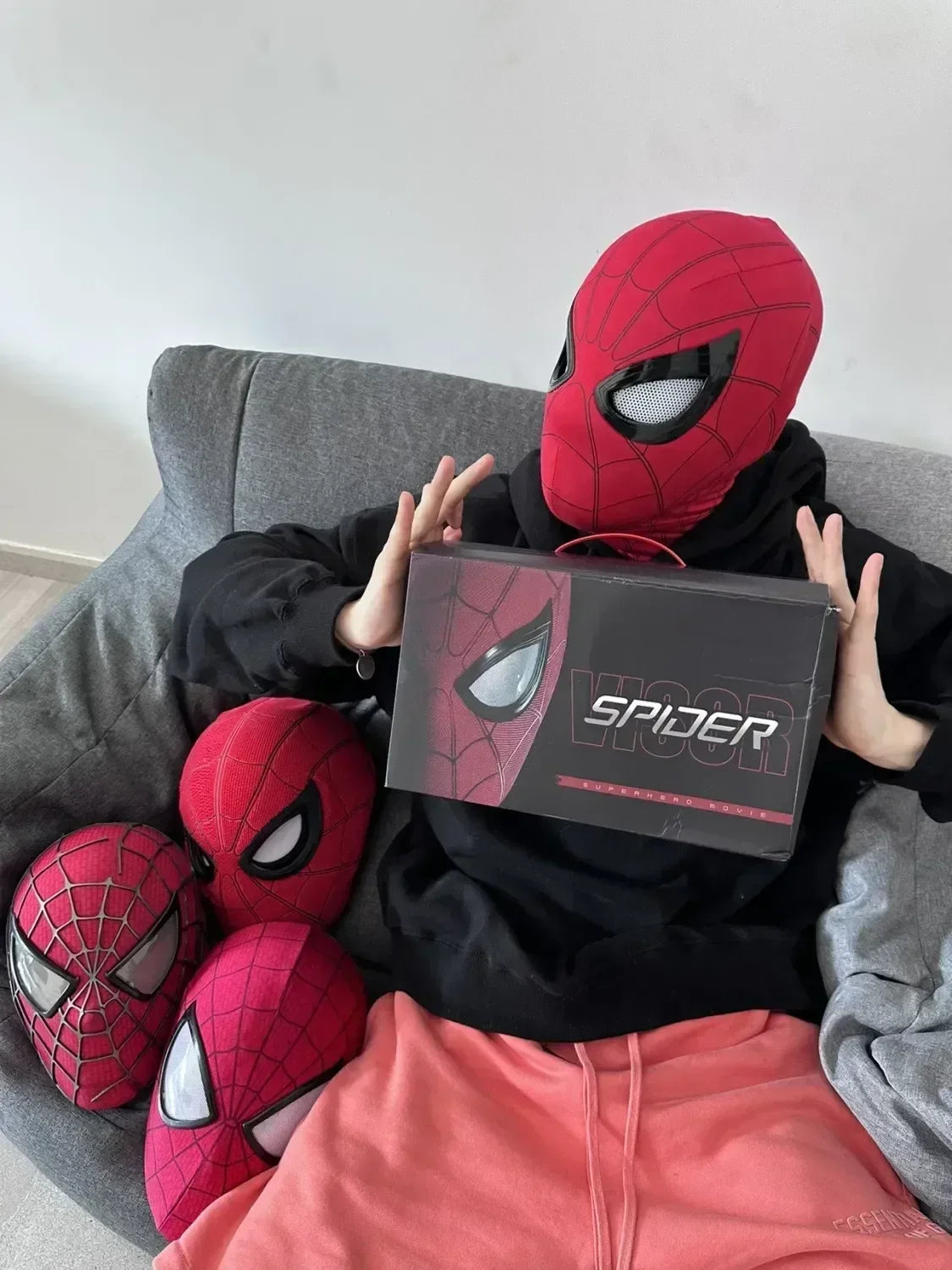 Spider-Man-Inspired Moving-Eye Cosplay Mask