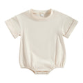Baby Solid-Color Short-Sleeve Romper