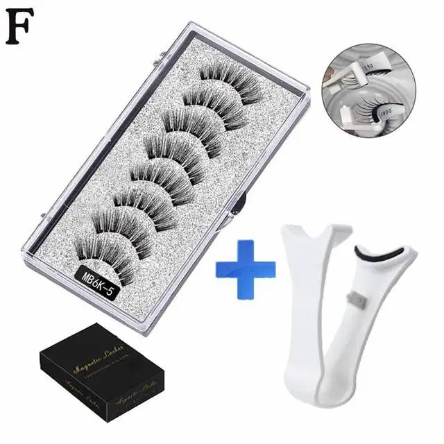 Pestañas magnéticas naturales 3D, con 5 pestañas magnéticas, caja de envío, pestañas hechas a mano, regalo falso, soporte reutilizable, Drop Magne T6N2