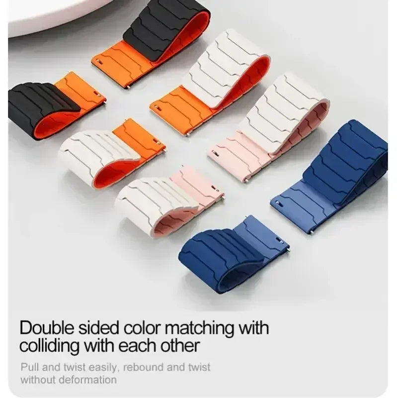 Correa deportiva de silicona magnética de 22mm para reloj inteligente Realme 5, pulsera para reloj Realme S2/Realme S 2 2Pro 3 3 Pro