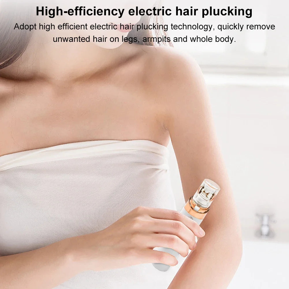 Depiladora Facial eléctrica para mujer, depiladora recargable, depiladora de vello Facial indolora para cara, axila, pierna trasera