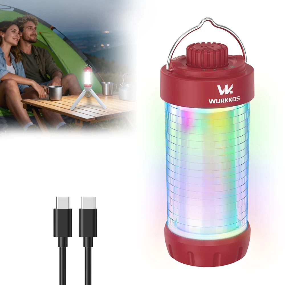 Linterna de Camping Wurkkos CL01, 550 Lúmenes, Recargable con Batería 18650, Mini Linterna LED Magnética