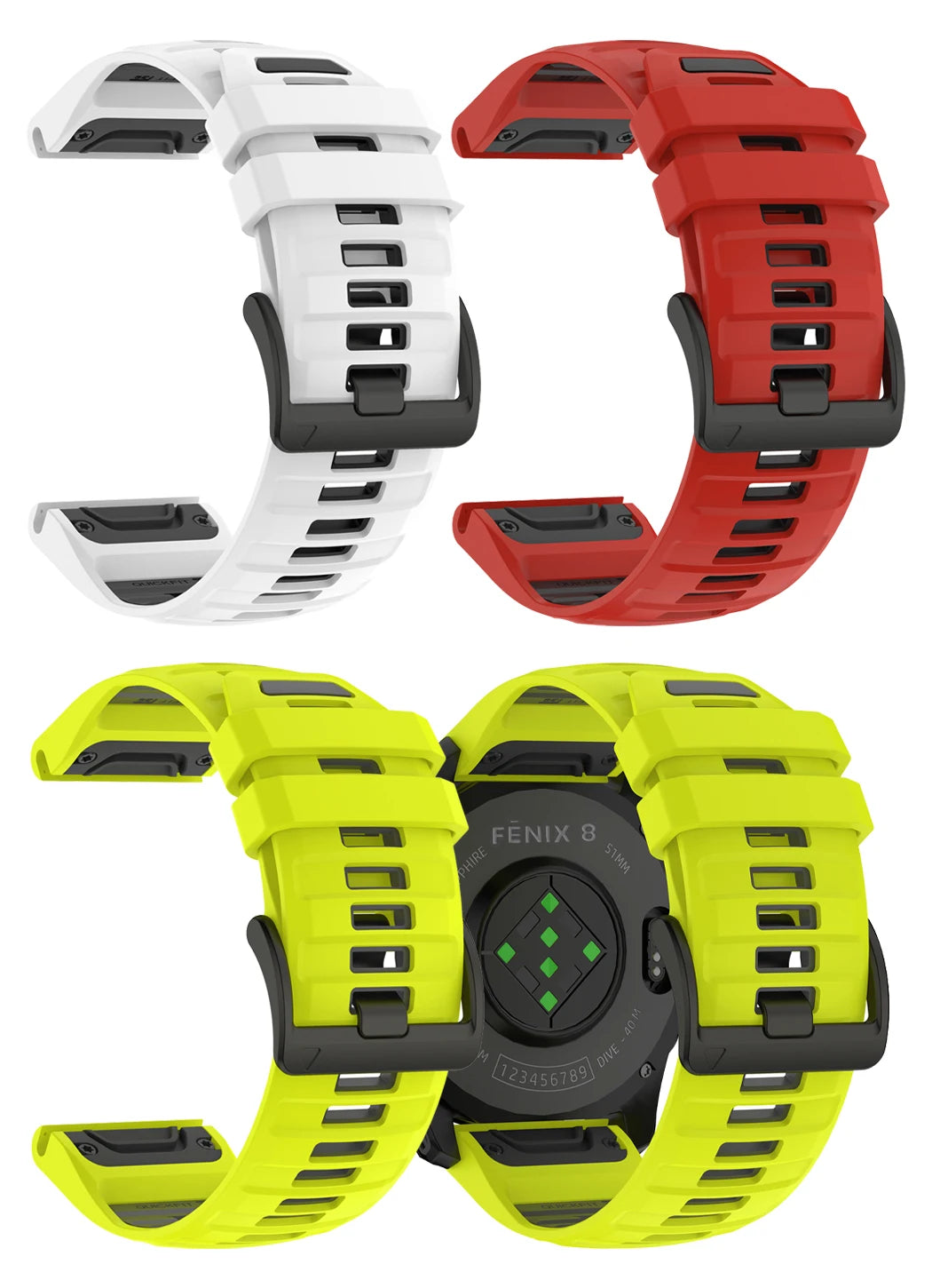 Correa de silicona para reloj Fenix 8 Pro, correa deportiva de 22/26mm para Garmin Tactix 7/Quatix8 Forerunner 970 965 Instinct 2X, pulsera de ajuste rápido