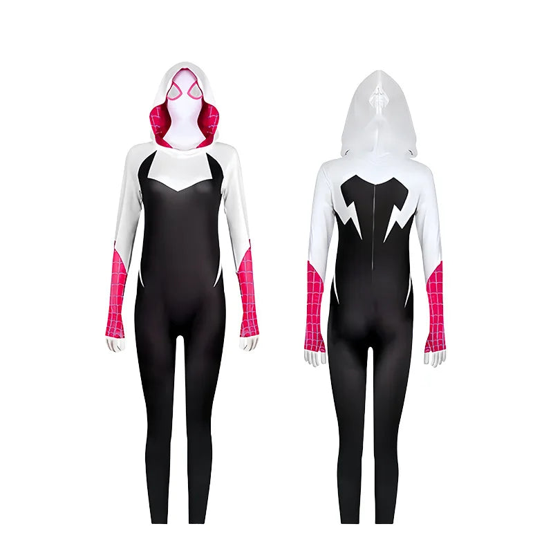 Red Spider-Themed Full-Body Cosplay Suit for Adults