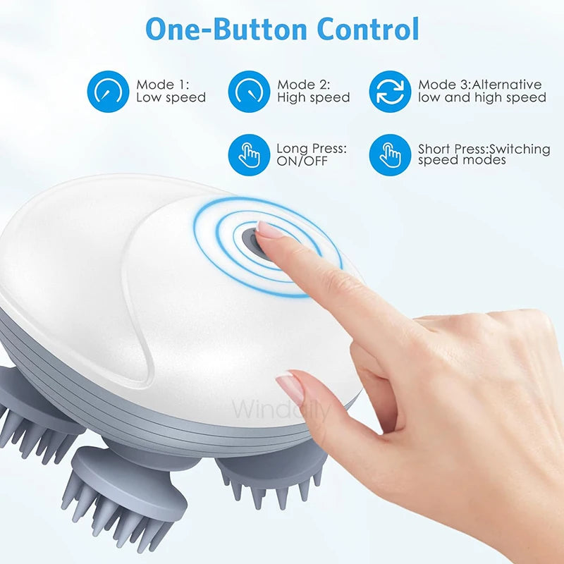 Masajeador Eléctrico para Cuero Cabelludo, Dispositivo Vibrador y Amasador para el Cuidado de la Salud, Masaje de Tejido Profundo para Hombros, Cuello, Piernas, Brazos, Masajeador para Mascotas