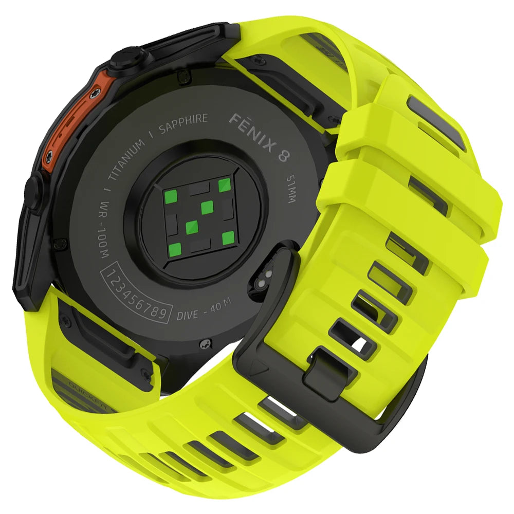 Correa de silicona para reloj Fenix 8 Pro, correa deportiva de 22/26mm para Garmin Tactix 7/Quatix8 Forerunner 970 965 Instinct 2X, pulsera de ajuste rápido