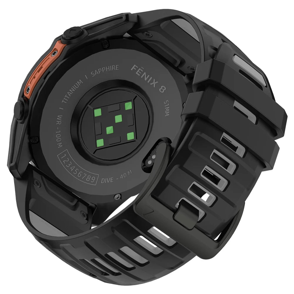 Correa de silicona para reloj Fenix 8 Pro, correa deportiva de 22/26mm para Garmin Tactix 7/Quatix8 Forerunner 970 965 Instinct 2X, pulsera de ajuste rápido