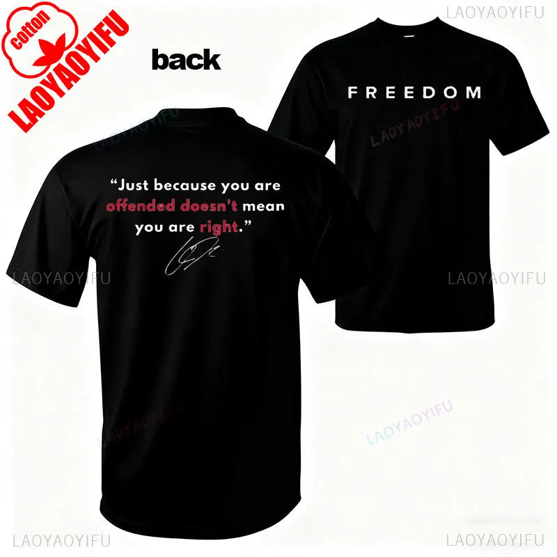 Camisa de libertad de Charlie Kirk, camiseta de héroe americano conmemorativa del homenaje, camiseta de activismo patriótico, camisetas gráficas Harajuku, ropa de calle