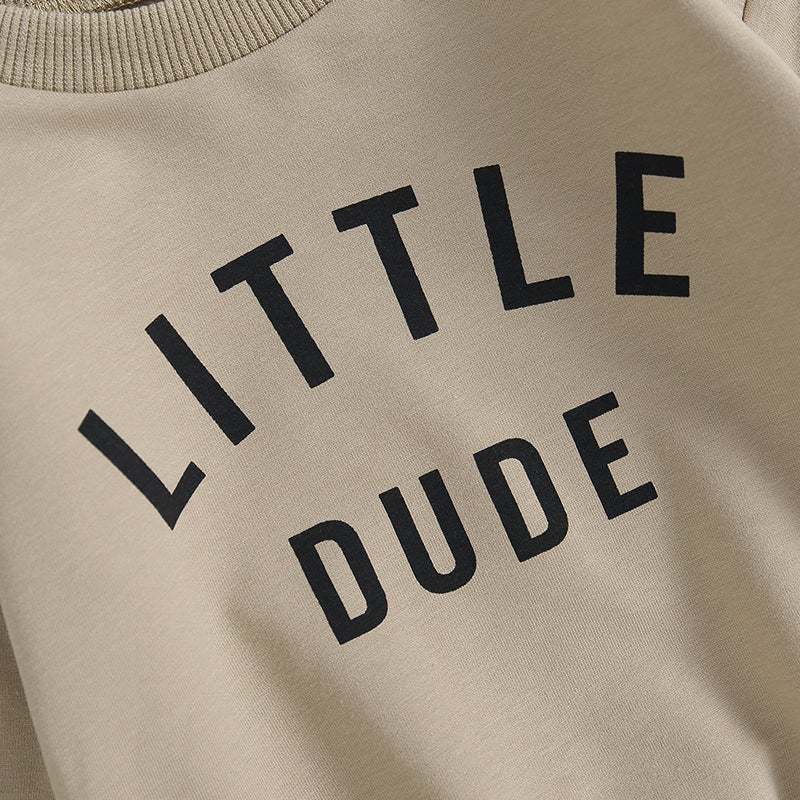 Toddler Letter-Print Long-Sleeve Top & Pants Set