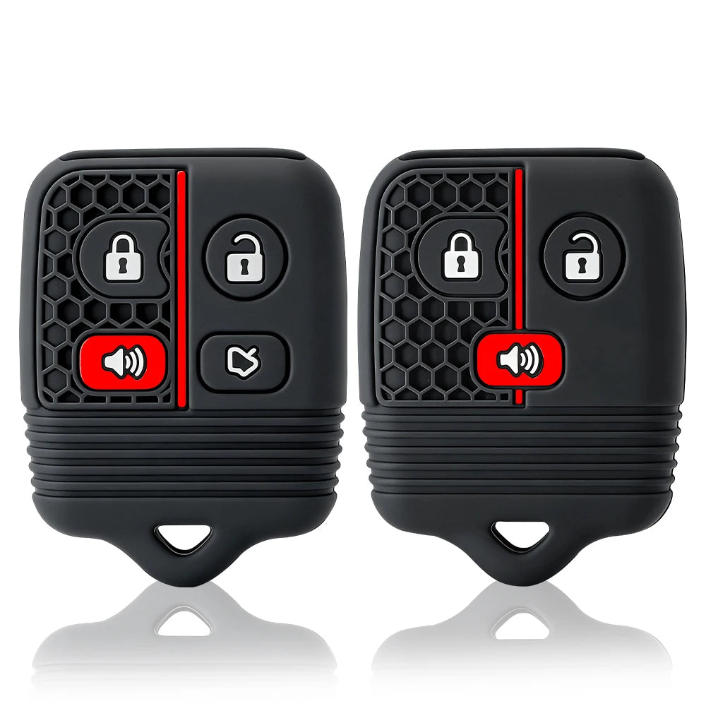 Carcasa de silicona para llave remota de coche, 3/4 botones, funda Fob para Ford Focus, Escape completo, Mustang Explorer, Lincoln Town Sport