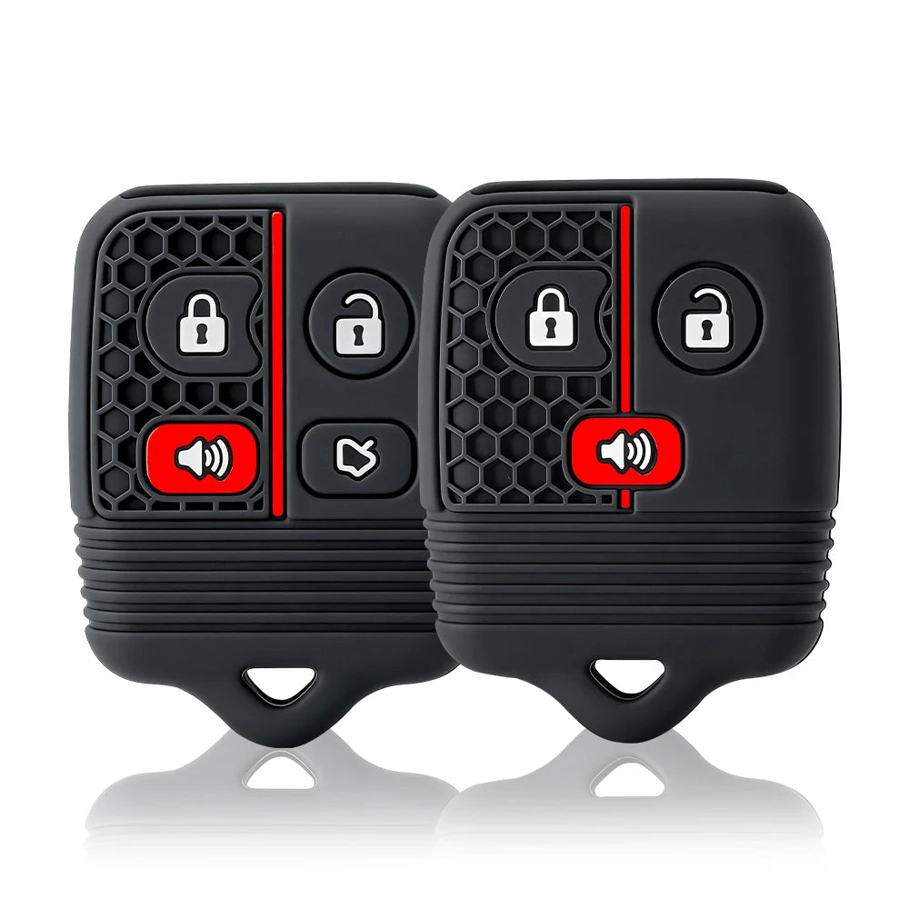 Carcasa de silicona para llave remota de coche, 3/4 botones, funda Fob para Ford Focus, Escape completo, Mustang Explorer, Lincoln Town Sport