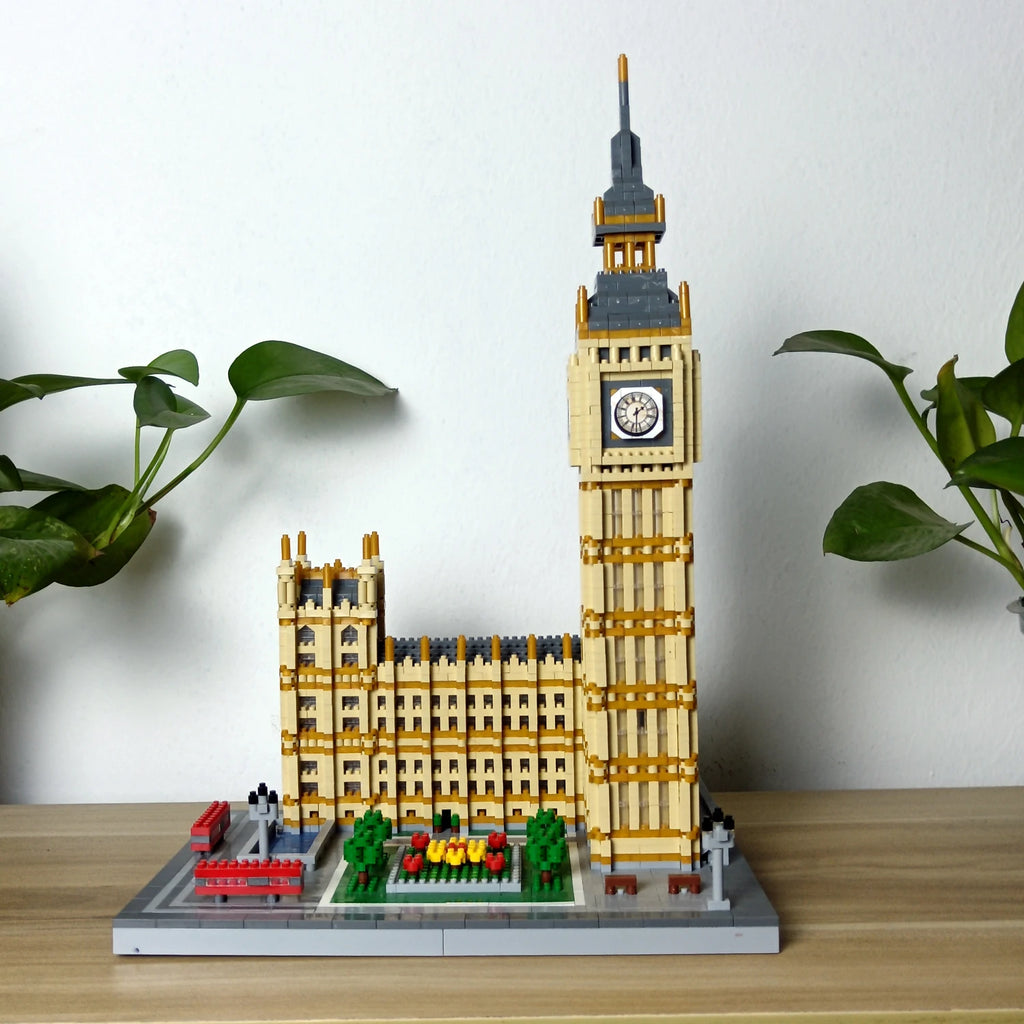3D Desk Decor Big Ben Model Micro Building Blocks–Collectible Architecture Puzzle,Educational Toy,Unique Holiday Birthday Gifts
