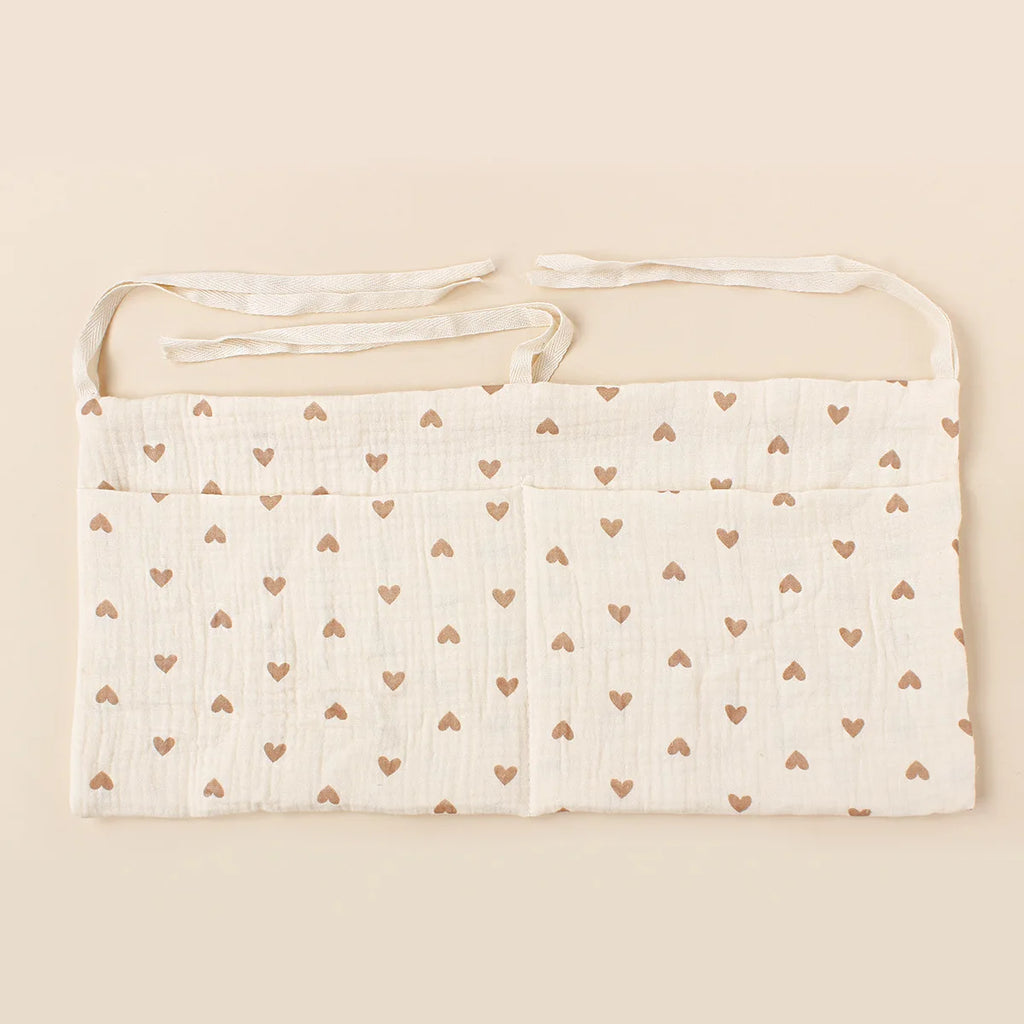 Organizador para cuna de bebé, bolsa de almacenamiento para cama Caddy, 2 bolsillos, colgante para cabecera de cama, organizador para pañales, juguetes y ropa