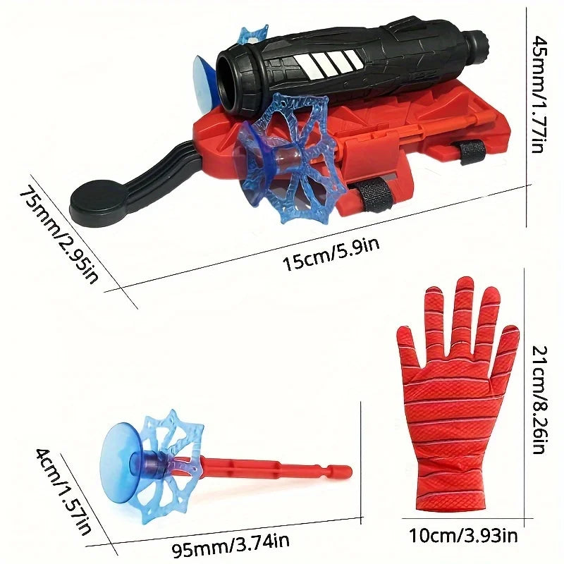 Spider Web Shooter Gloves – Red & Blue Hero Toy