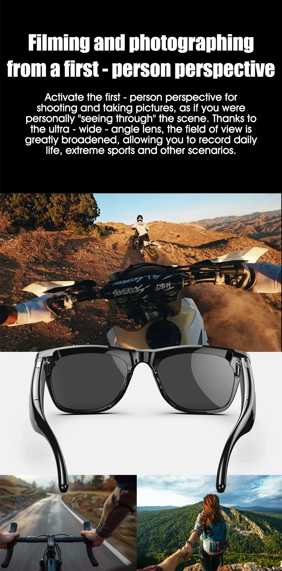 Gafas Inteligentes Lenovo con IA, Cámara 8K de 1200mp, Chat GPT, Táctiles, Deportivas, Reproductor de Música, Llamadas Bluetooth, Asistente de Voz