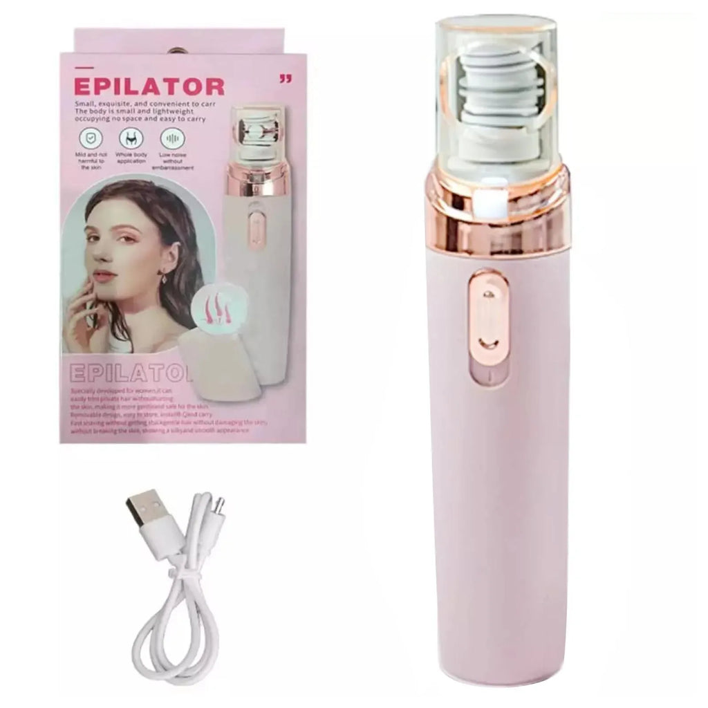 Depiladora Facial eléctrica para mujer, depiladora recargable, depiladora de vello Facial indolora para cara, axila, pierna trasera