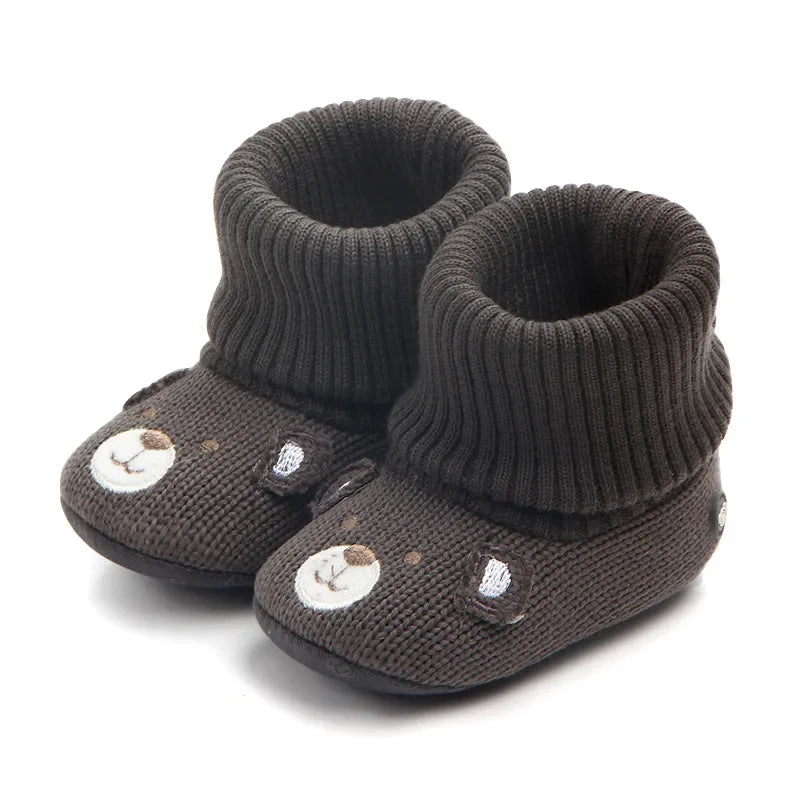 Baby Wool Shoes Little Boy and Girls Newborn Bootie Winter Warm Infant Toddler Crib Shoes Classic Floor First Walkers
