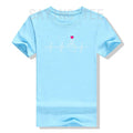 Camisa K-Pop, camiseta de regalo de música Pop coreana con corazón de mano y latido del corazón, camiseta gráfica KPop para fanáticos de la moda, camisetas de manga corta