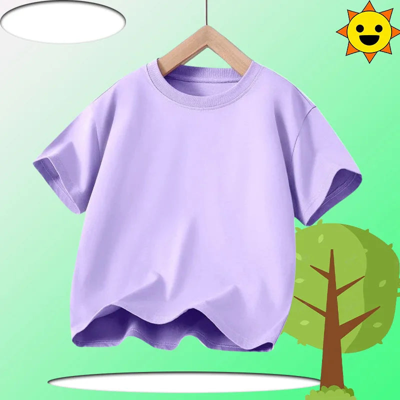 Children's KPOP Demon Hunters movie crewneck cartoon girls' and boys' T-shirt, casual print baby fashion clothing for summer