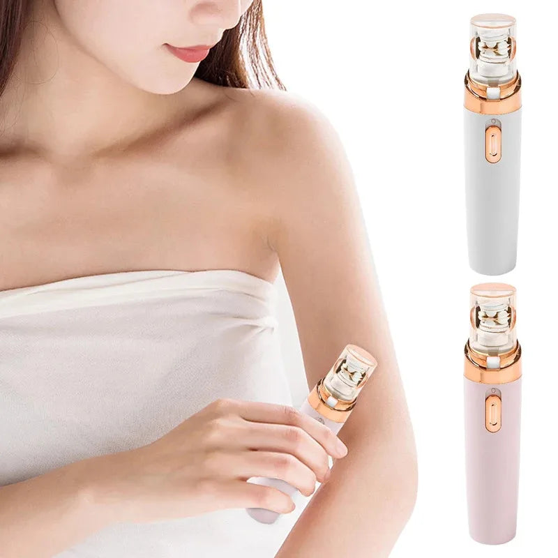 Depiladora Facial eléctrica para mujer, depiladora recargable, depiladora de vello Facial indolora para cara, axila, pierna trasera