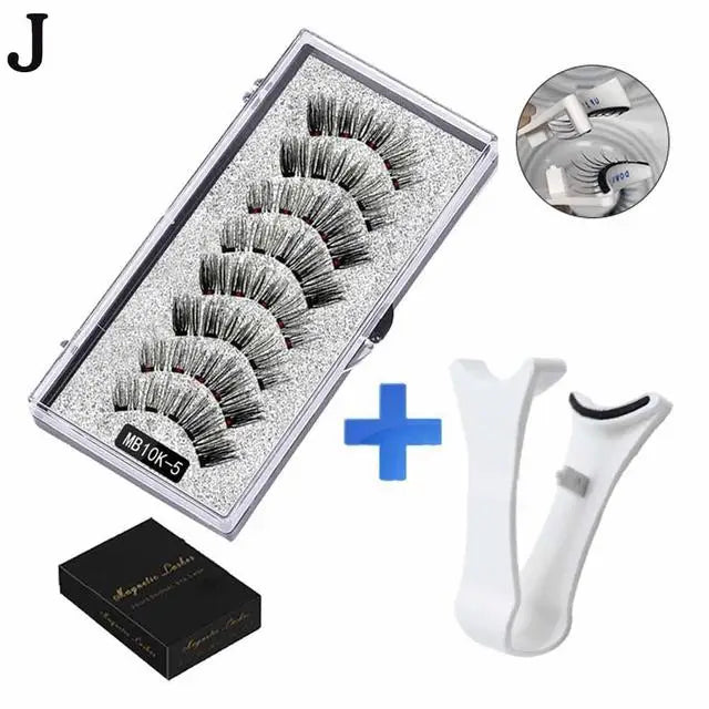 Pestañas magnéticas naturales 3D, con 5 pestañas magnéticas, caja de envío, pestañas hechas a mano, regalo falso, soporte reutilizable, Drop Magne T6N2