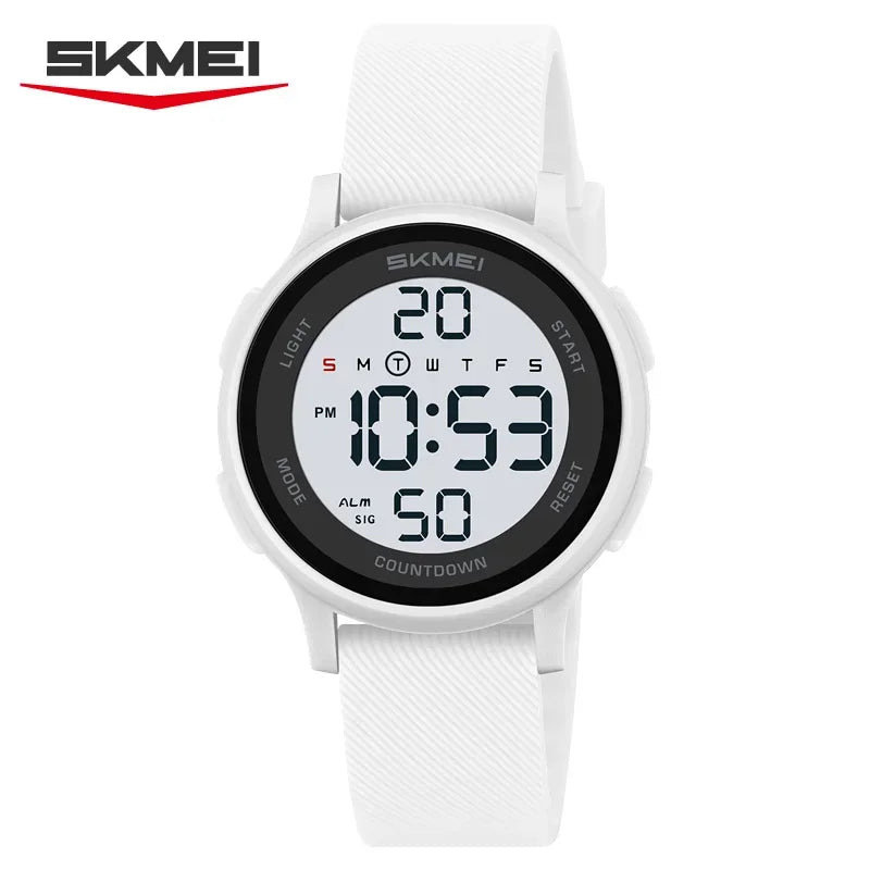 SKMEI 2427 relojes de pulsera digitales coloridos para niños, reloj electrónico deportivo resistente al agua para niños y niñas, reloj infantil a prueba de golpes