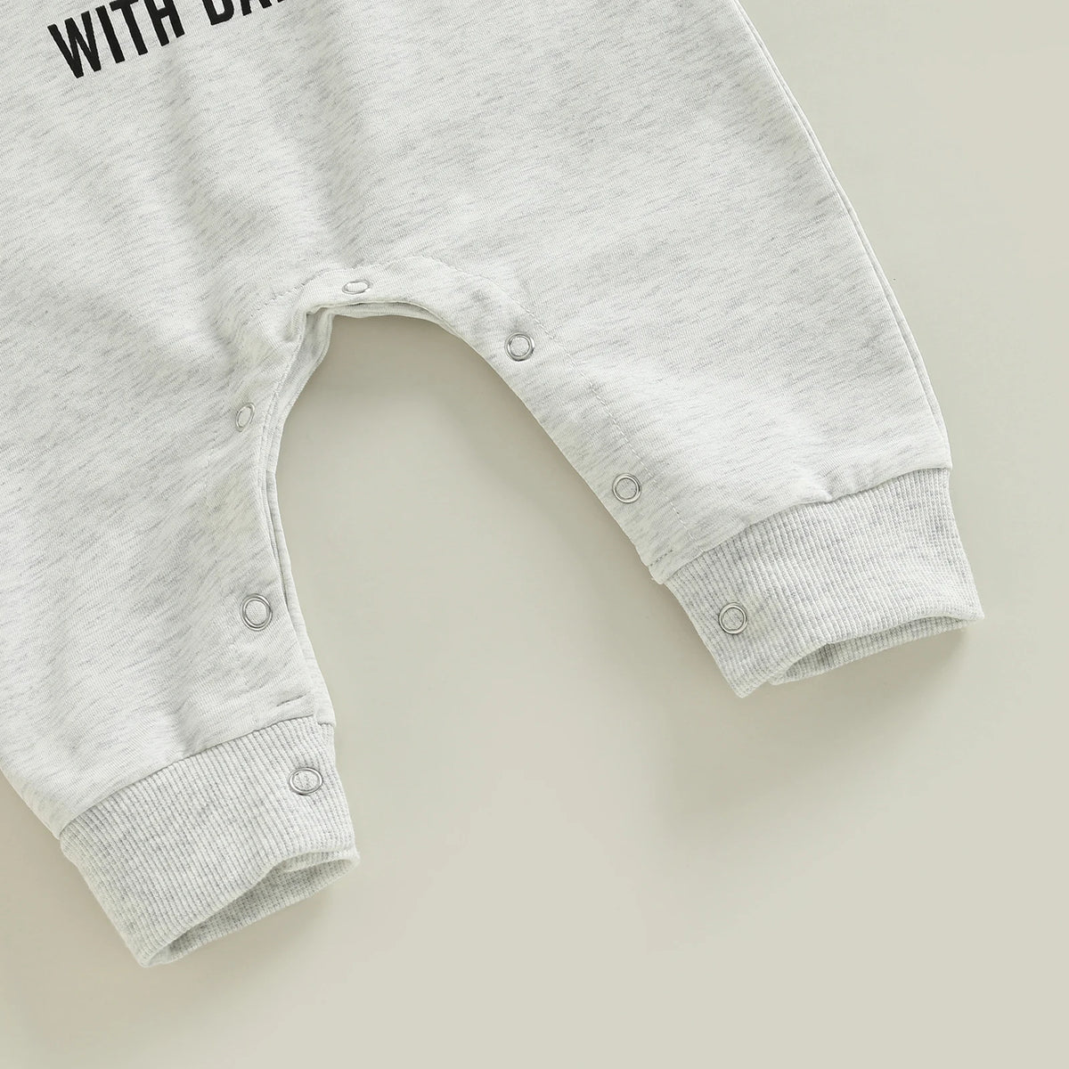 Baby Long-Sleeve Rugby Letter-Print Romper