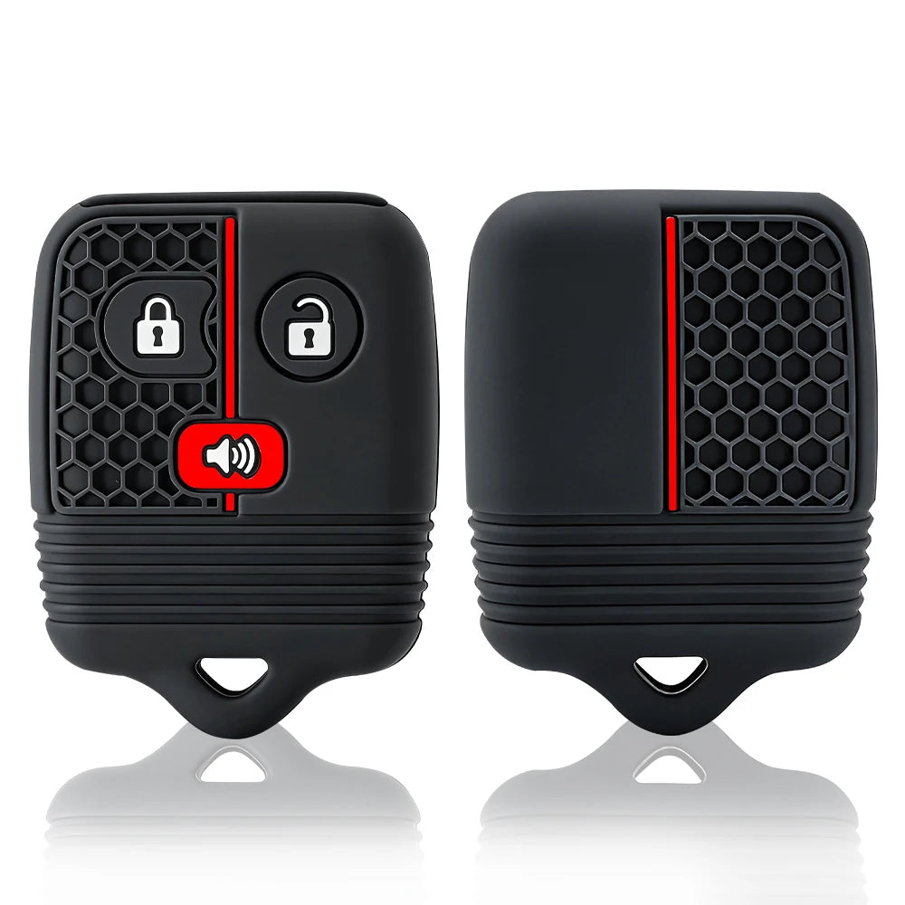 Carcasa de silicona para llave remota de coche, 3/4 botones, funda Fob para Ford Focus, Escape completo, Mustang Explorer, Lincoln Town Sport