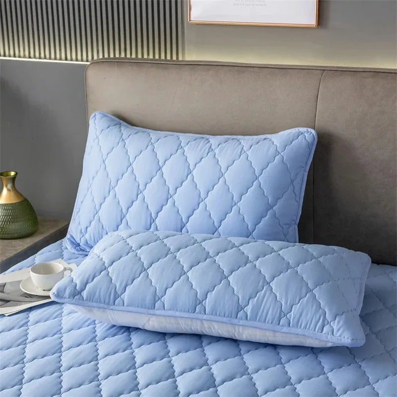 1/2 piezas funda de almohada impermeable antimanchas funda de almohada lavable a máquina decoración de dormitorio adecuada para niños y mascotas