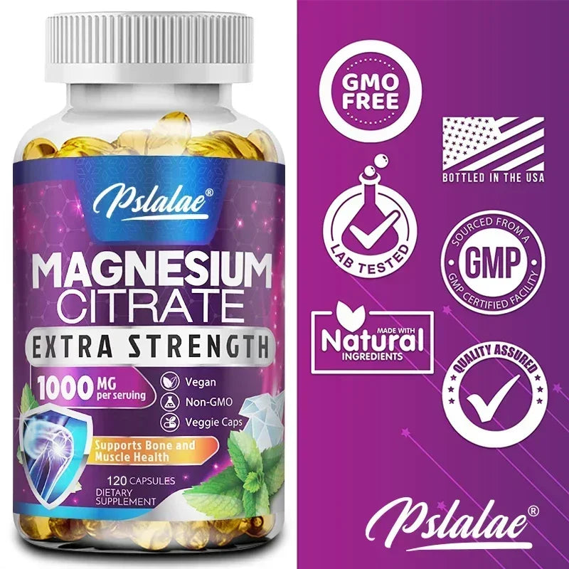 Citrato de magnesio: soporte muscular, nervio y energía, mejora la salud del corazón