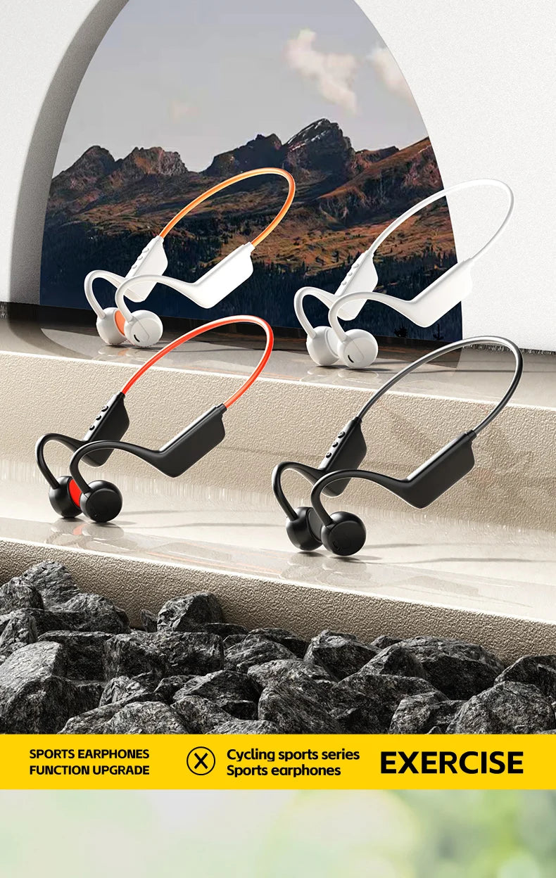 Auriculares OnePlus de Conducción Ósea, Auriculares Deportivos con Bluetooth 5.4, Resistentes al Agua IPX8, Manos Libres con Micrófono para Hacer Ejercicio