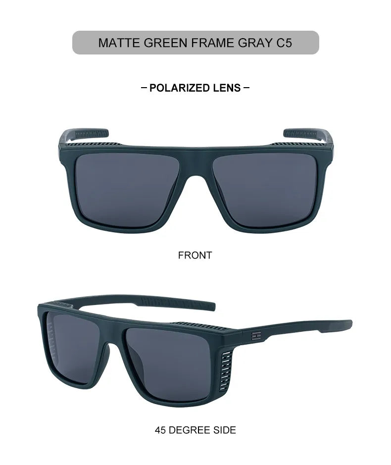Gafas de sol polarizadas Vintage para hombre, gafas cuadradas de moda 2026, gafas de sol masculinas, gafas de conducción Vintage, gafas deportivas UV400