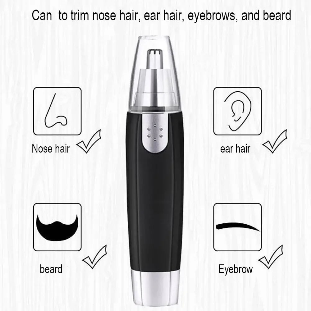 Recortador de pelo eléctrico indoloro para nariz y oreja, cuchilla lavable portátil, removedor de vello para cejas y cara, herramienta ligera de cuidado Personal para el hogar