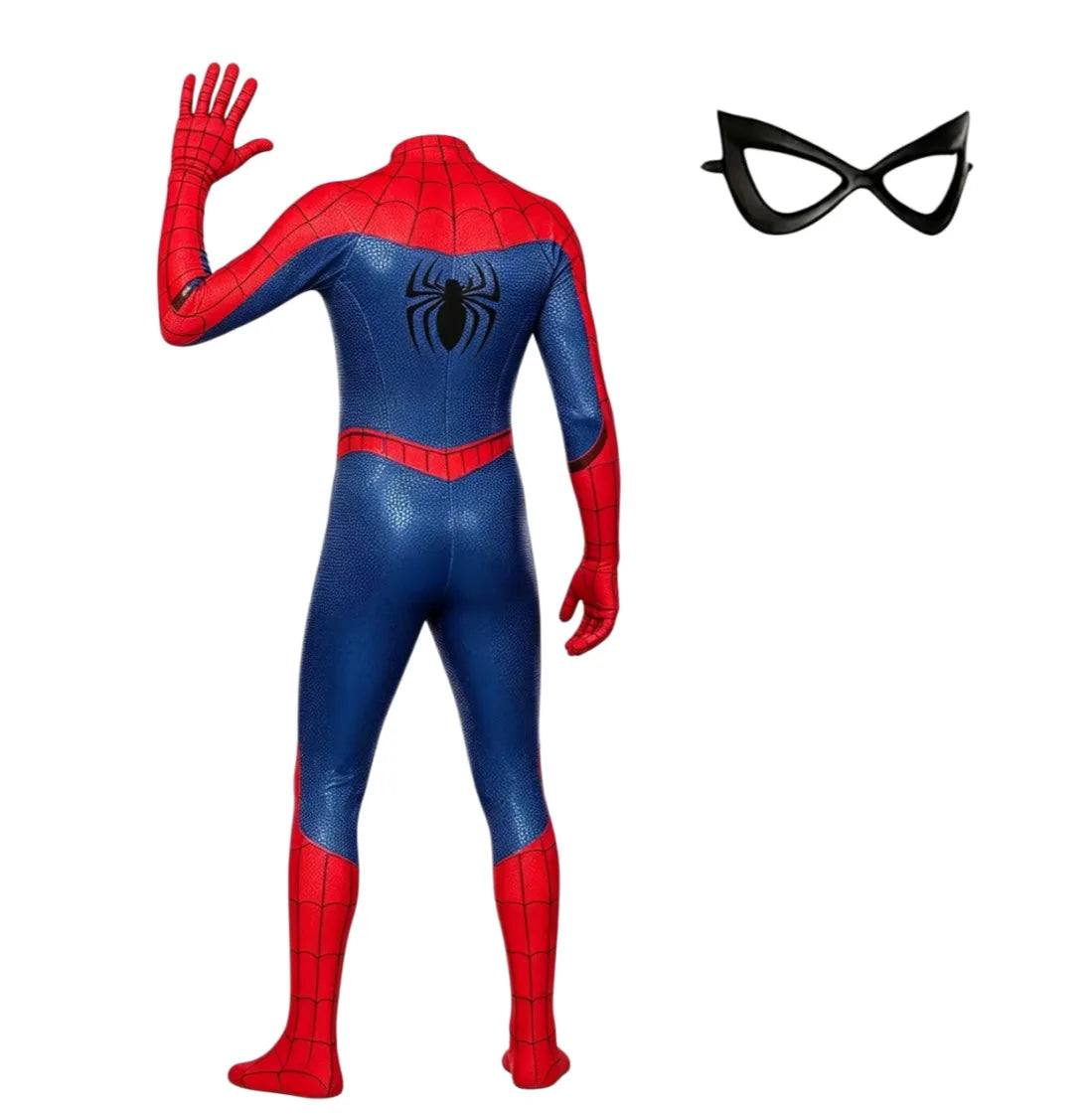 Red and blue Spider-Man cos costume Halloween Comic-Con Children Adult one-piece tights Independent blindfold Hero performance
