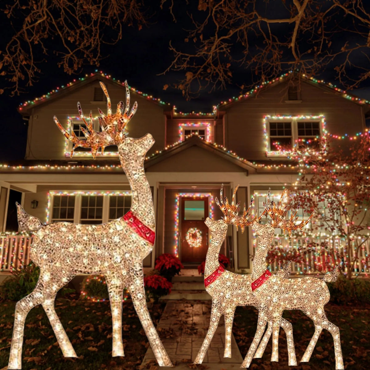 Reno Navideño con Luz LED