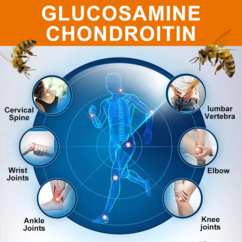 Glucosamina 1500 mg Condroitina 1200 mg Cápsulas de resistencia extra Soporte para articulaciones Suplemento de apoyo inmunológico antioxidante para adultos