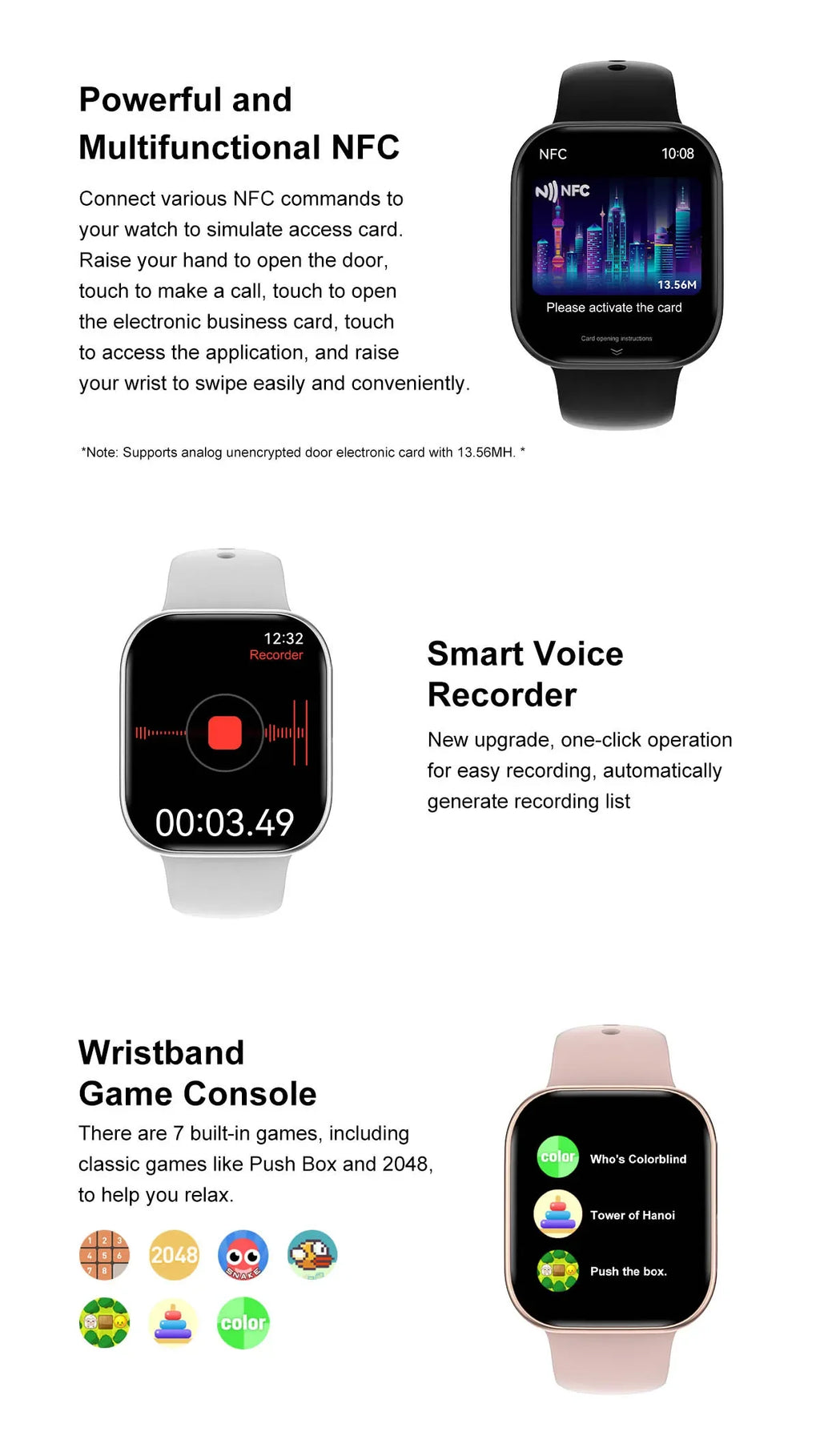 Nuevo reloj inteligente DT 10 con memoria grande de 16GB NFC, brújula de visión estéreo 3D, modo Muiti-Sport, reloj inteligente resistente al agua con llamadas Bluetooth