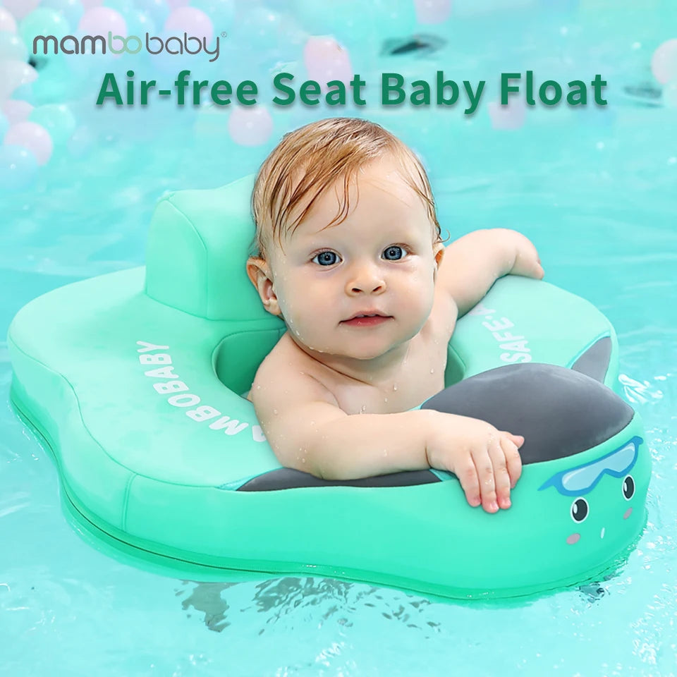 Mambobaby Baby Float with Seat Large Swimming Ring for Infant No Inflation Pool Accessories 6-18-24 Months Pool Game Toys