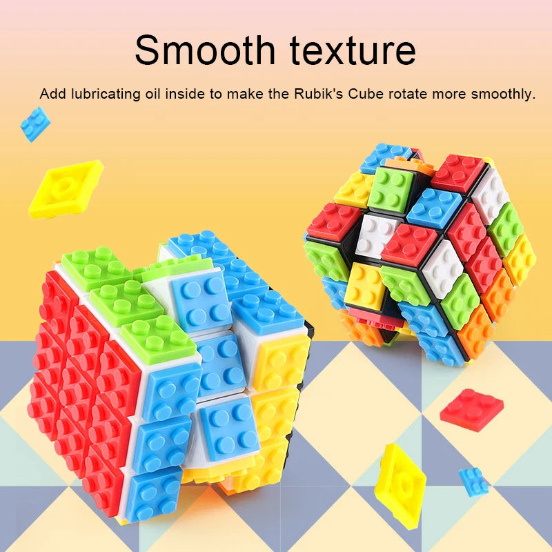 Building Block Cube Puzzle DIY Children's Educational  Early Learning 3D Cube Puzzle Stress Relief Building Toy