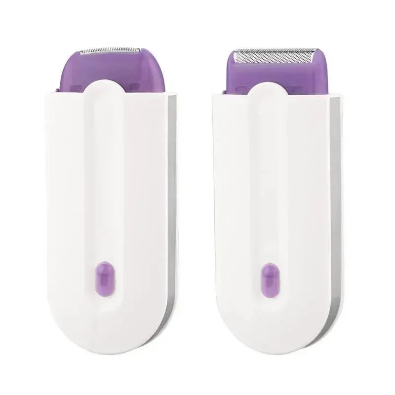 Depiladora de luz azul para cuerpo de mujer, afeitadora de inducción, herramienta de depilación, depiladora de labios de Bikini automática eléctrica rotativa para cara y pierna