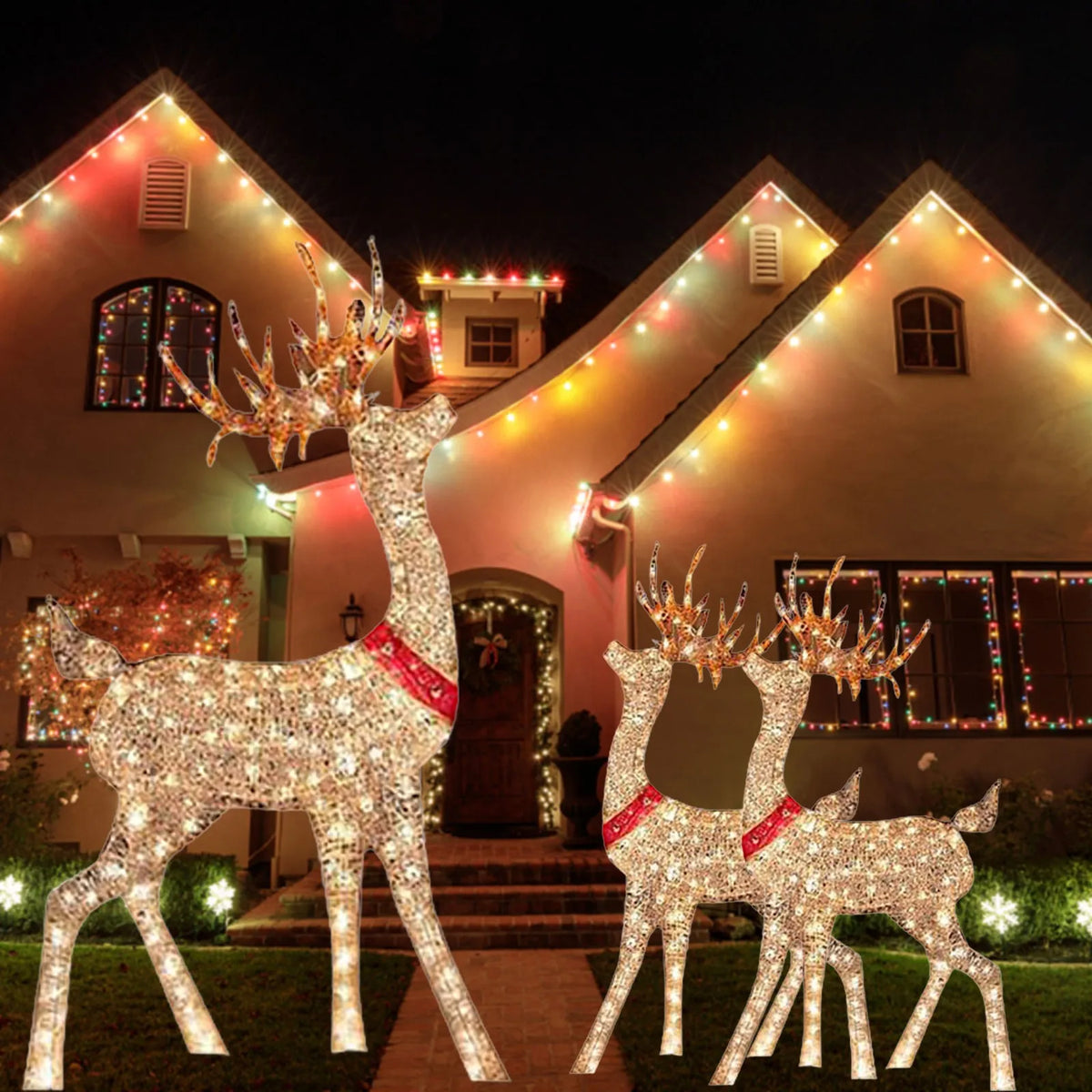 Reno Navideño con Luz LED