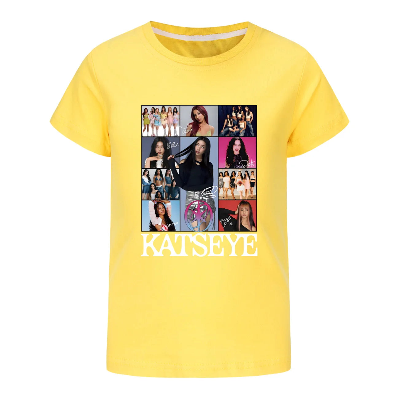 Camiseta KATSEYE Kpop para niños, ropa de verano 2026, camisetas de manga corta para niñas, ropa de calle a la moda para niños