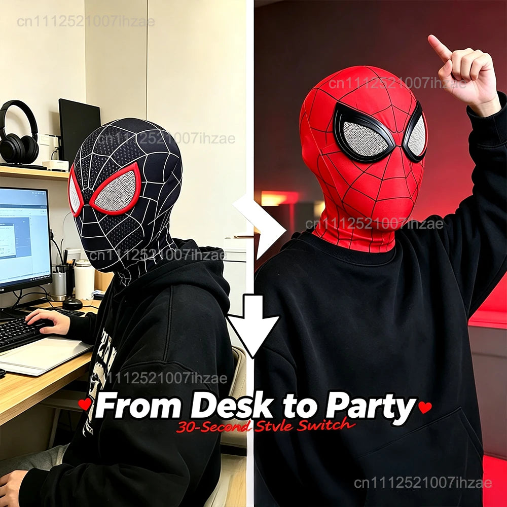 Spider-Man-Inspired Cosplay Mask for Adults