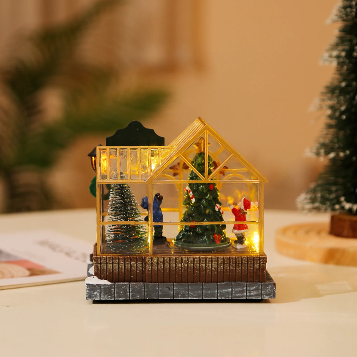 Casita de Villa Navideña con Luz