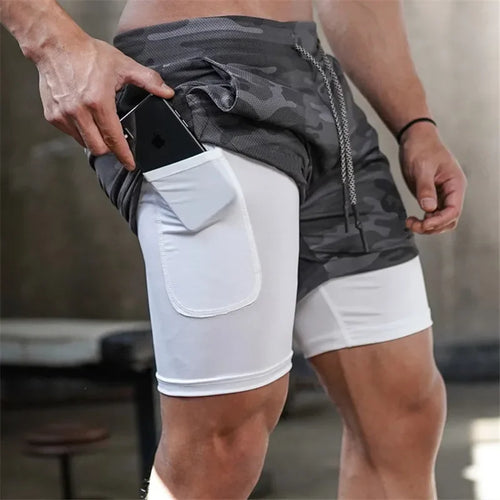 2-in-1 Sports Shorts with Pockets