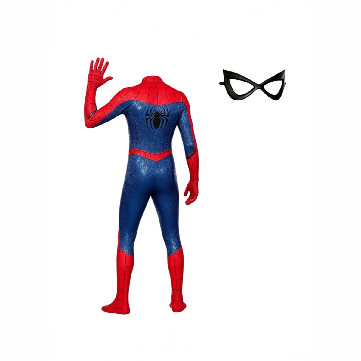 Red and blue Spider-Man cos costume Halloween Comic-Con Children Adult one-piece tights Independent blindfold Hero performance