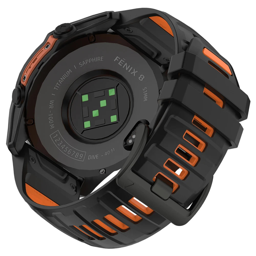 Correa de silicona para reloj Fenix 8 Pro, correa deportiva de 22/26mm para Garmin Tactix 7/Quatix8 Forerunner 970 965 Instinct 2X, pulsera de ajuste rápido