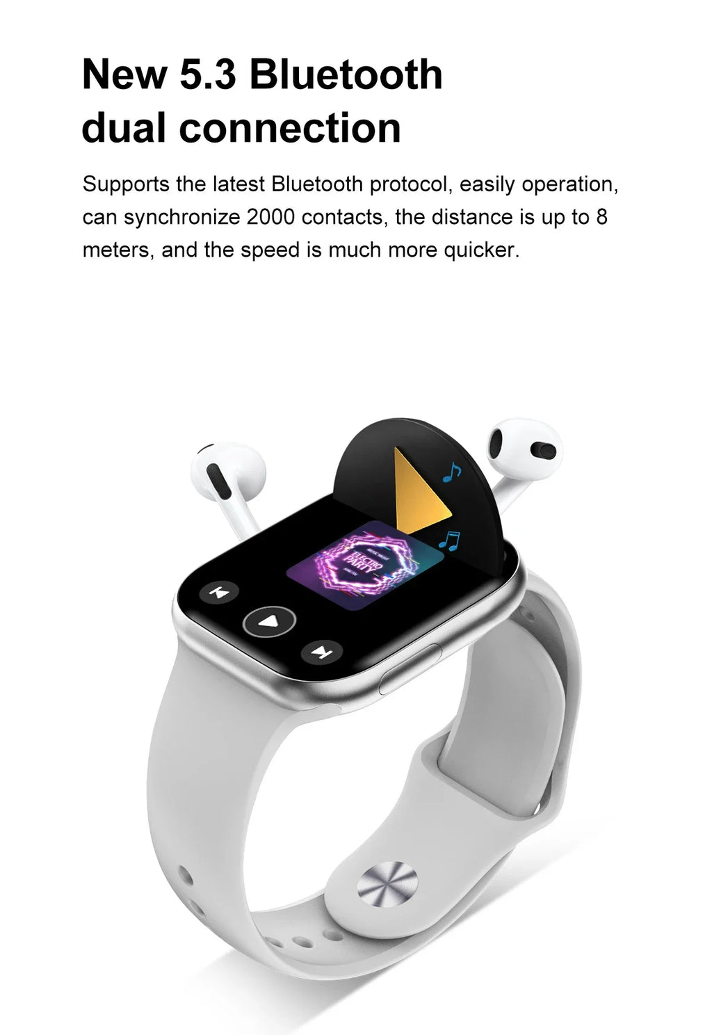 Nuevo reloj inteligente DT 10 con memoria grande de 16GB NFC, brújula de visión estéreo 3D, modo Muiti-Sport, reloj inteligente resistente al agua con llamadas Bluetooth