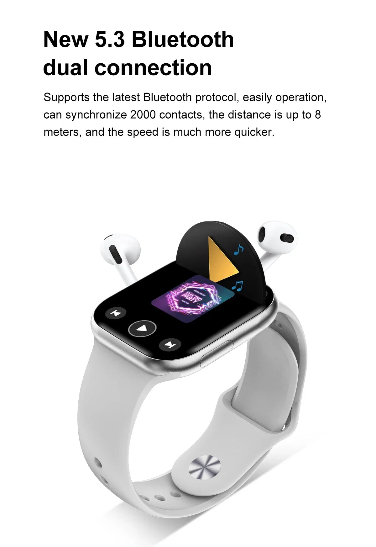 Nuevo reloj inteligente DT 10 con memoria grande de 16GB NFC, brújula de visión estéreo 3D, modo Muiti-Sport, reloj inteligente resistente al agua con llamadas Bluetooth